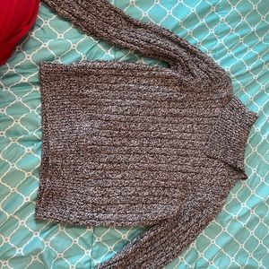Cozy black and white sweater turtleneck